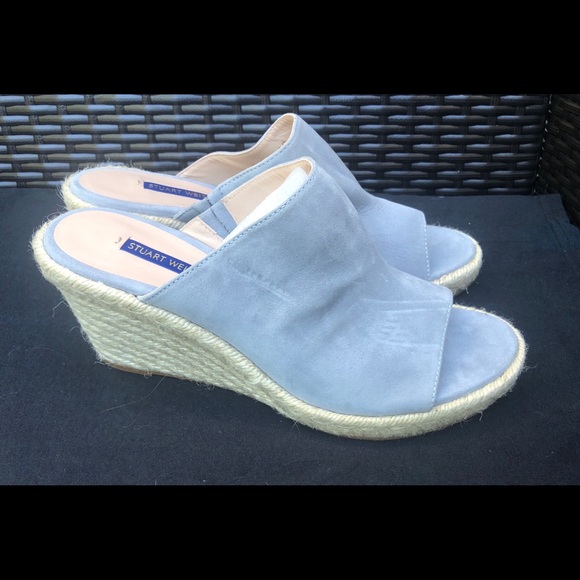 Stuart weitzman suede open toes wedge espadrilles sandals - Picture 2 of 10